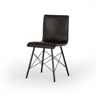 Diaw Dining Chair-Four Hands-FH-CIRD-12937-405-Dining ChairsDistressed Black Fabric-8-France and Son