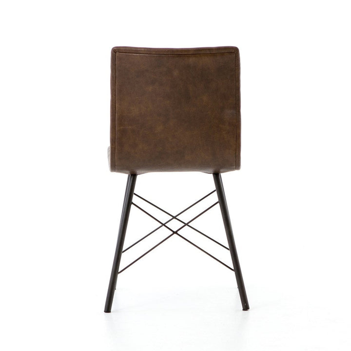 Diaw Dining Chair-Four Hands-FH-CIRD-129A-Dining ChairsDistressed Brown Faux Leather-6-France and Son