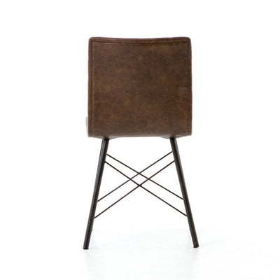 Diaw Dining Chair-Four Hands-FH-CIRD-129A-Dining ChairsDistressed Brown Faux Leather-6-France and Son