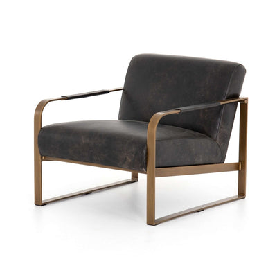 Jules Chair-Four Hands-FH-CIRD-26042-482-Lounge ChairsRialto Ebony Leather-14-France and Son