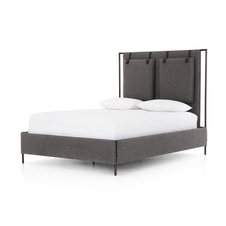 Leigh Upholstered Bed-Four Hands-FH-CIRD-35237Q-999-BedsQueen-San Remo Ash / Distressed Black-7-France and Son