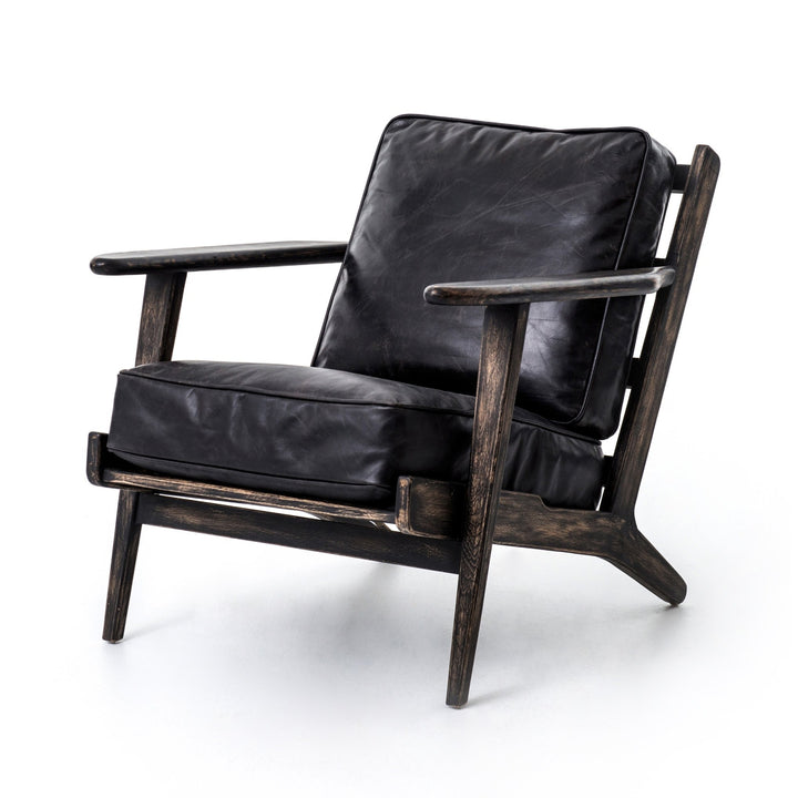 Brooks Lounge Chair-Four Hands-STOCK-105917-007-Lounge ChairsRialto Ebony-3-France and Son