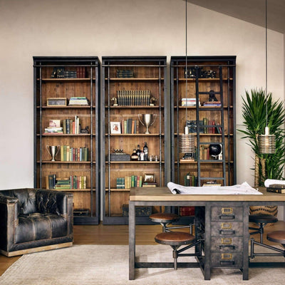 Ivy Bookcase With Ladder-Four Hands-FH-CIRD-85-H4E2-Bookcases & CabinetsWith Ladder-4-France and Son