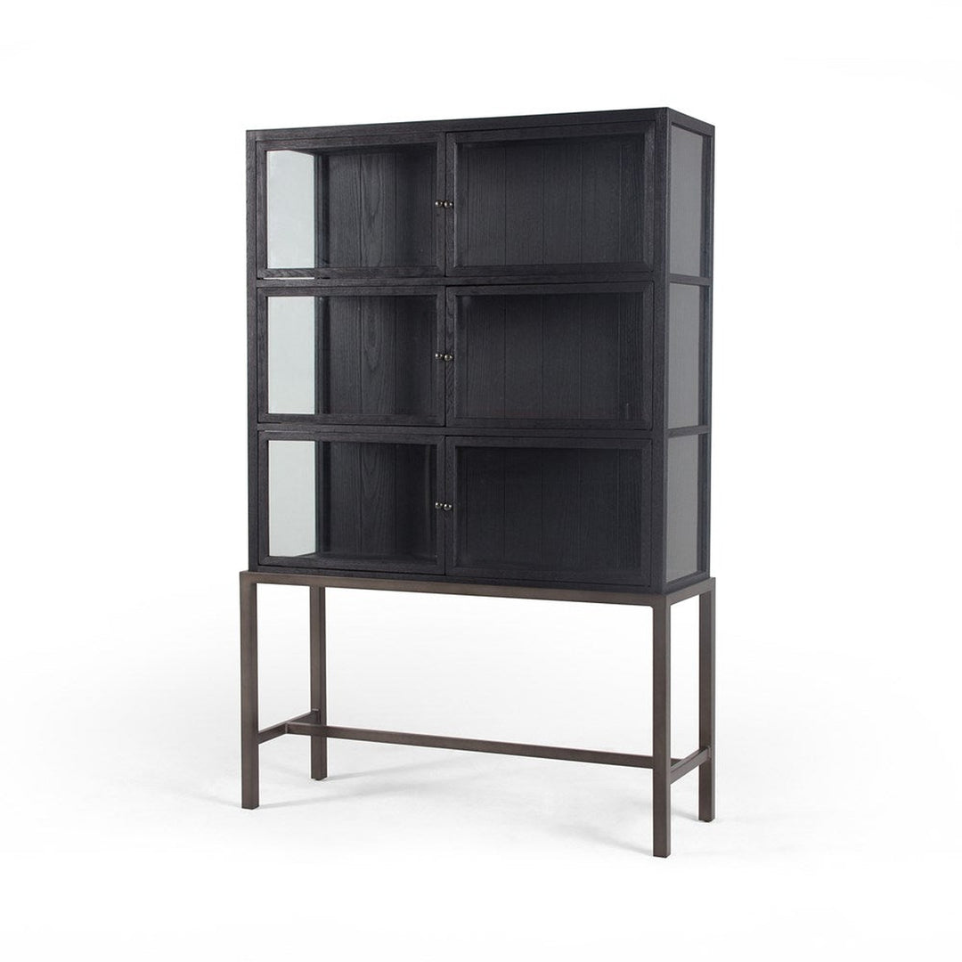 Spencer Curio Cabinet-Four Hands-FH-CIRD-C5E1-23-Bookcases & CabinetsDrifted Black-8-France and Son