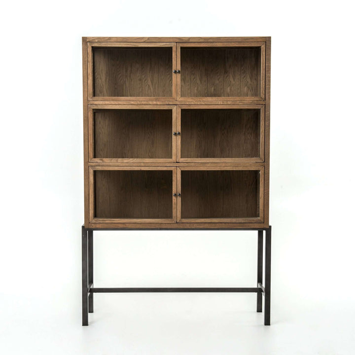 Spencer Curio Cabinet-Four Hands-FH-CIRD-C5E1-C5-Bookcases & CabinetsDrifted Oak-4-France and Son