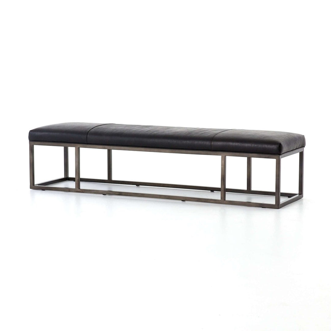 Beaumont Bench-Four Hands-STOCKR-FH-105993-009-BenchesRider Black (osb) Leather-8-France and Son