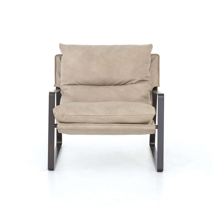 Emmett Sling Chair - Leather-Four Hands-FH-105995-010-Lounge ChairsDakota Tobacco-5-France and Son