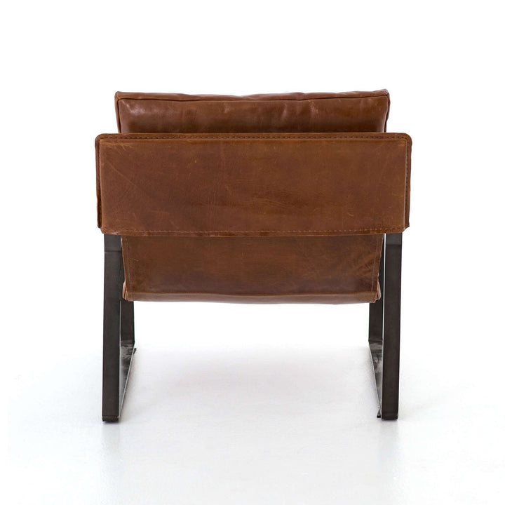 Emmett Sling Chair - Leather-Four Hands-FH-105995-010-Lounge ChairsDakota Tobacco-9-France and Son