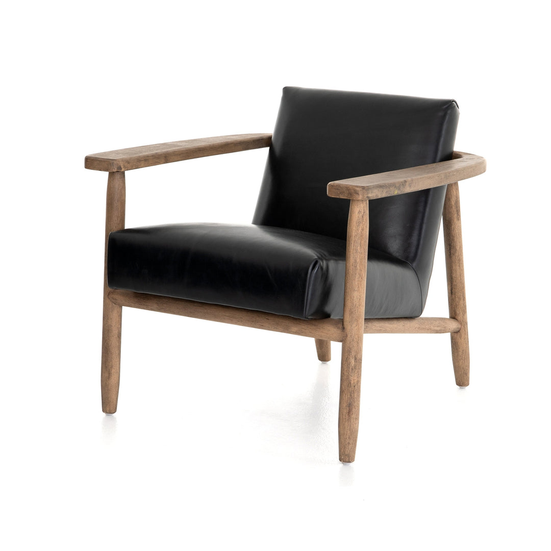 Arnett Chair-Four Hands-FH-106085-016-Lounge ChairsDakota Black Leather-8-France and Son