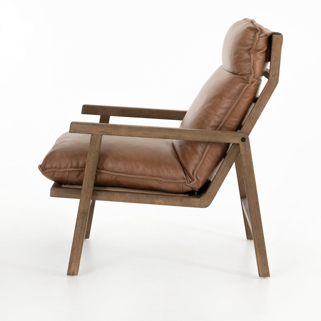 Orion Chair-Four Hands-FH-106093-011-Lounge ChairsNubuck Charcoal Leather-4-France and Son