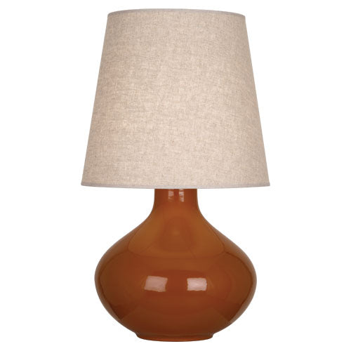 June Table Lamp - Buff Linen Shade-Robert Abbey Fine Lighting-ABBEY-CM991-Table LampsCinnamon-11-France and Son
