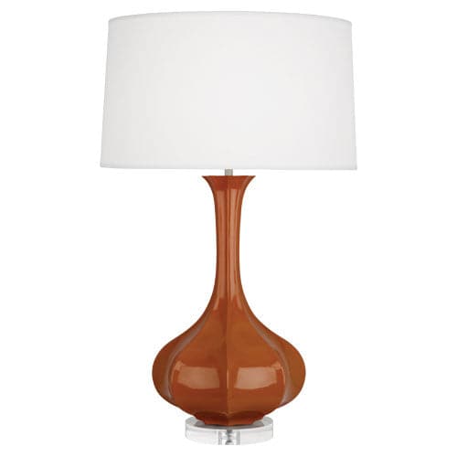 Pike Table Lamp - Lucite Base-Robert Abbey Fine Lighting-ABBEY-CM996-Table LampsCinnamon-10-France and Son