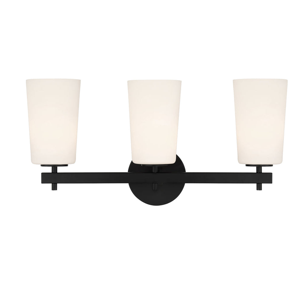 Colton 3 Light Wall Mount-Crystorama Lighting Company-CRYSTO-COL-103-BK-Outdoor Wall SconcesBlack-2-France and Son