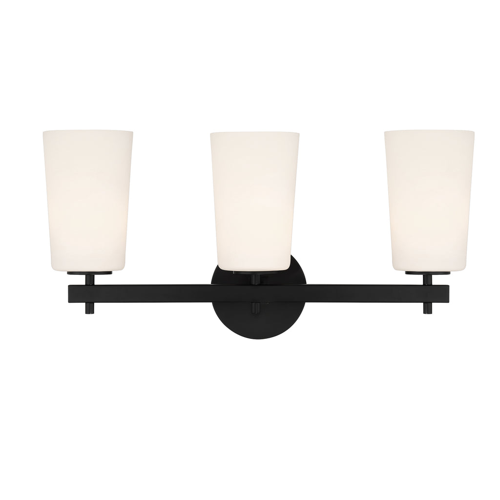 Colton 3 Light Wall Mount-Crystorama Lighting Company-CRYSTO-COL-103-BK-Outdoor Wall SconcesBlack-2-France and Son