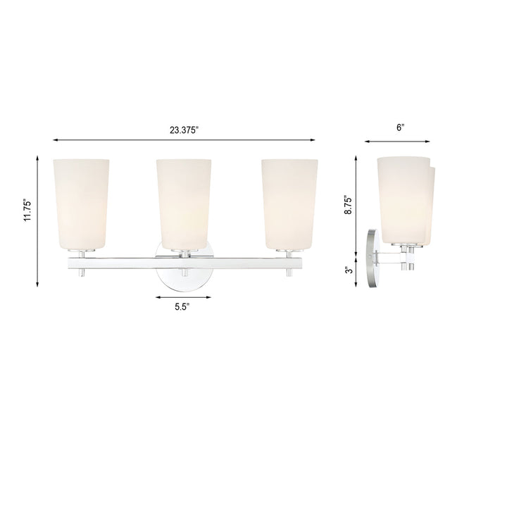 Colton 3 Light Wall Mount-Crystorama Lighting Company-CRYSTO-COL-103-AG-Outdoor Wall SconcesAged Brass-4-France and Son