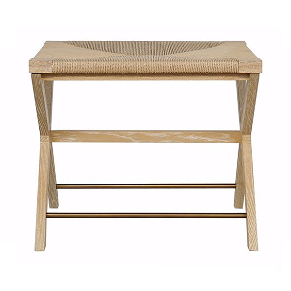 Conan Rush Seat X Side Stool-Worlds Away-WORLD-CONAN CO-1-Stools & OttomansNatural-1-France and Son