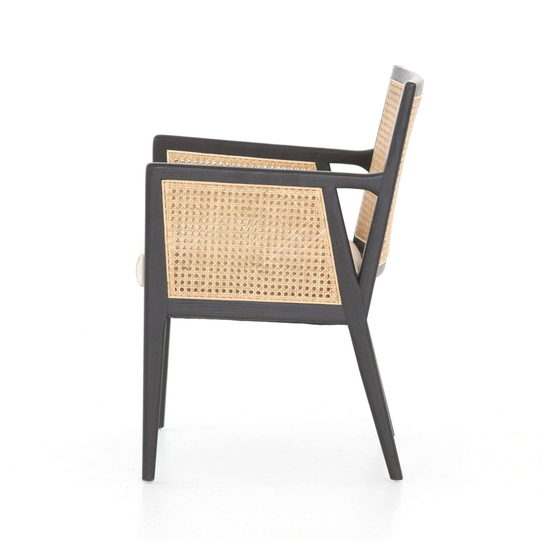 Antonia Cane Dining Arm Chair-Four Hands-FH-101019-011-Dining ChairsBRUSHED EBONY-5-France and Son