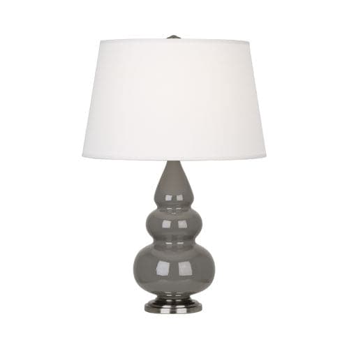 Small Short Gourd Accent Lamp - Antique Silver 24.375"H-Robert Abbey Fine Lighting-ABBEY-CR32X-Table LampsAsh-3-France and Son