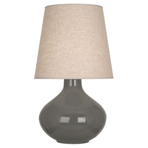 June Table Lamp - Buff Linen Shade-Robert Abbey Fine Lighting-ABBEY-CR991-Table LampsAsh-15-France and Son