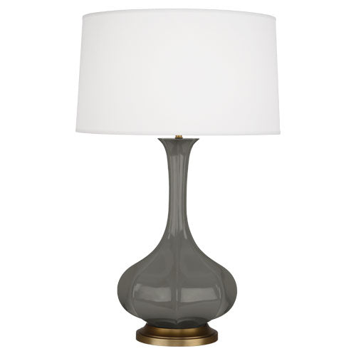Pike Table Lamp - Aged Brass Base-Robert Abbey Fine Lighting-ABBEY-CR994-Table LampsAsh-10-France and Son