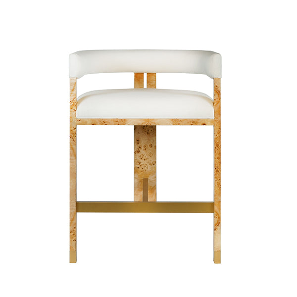 Cruise Modern Wooden Accent Counter Stool-Worlds Away-WORLD-CRUISE BW-Stools & Ottomans-1-France and Son