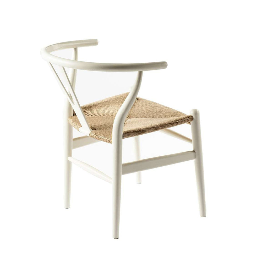 Wishbone Y Chair - White-France & Son-DC541WHITE-Dining Chairs-2-France and Son