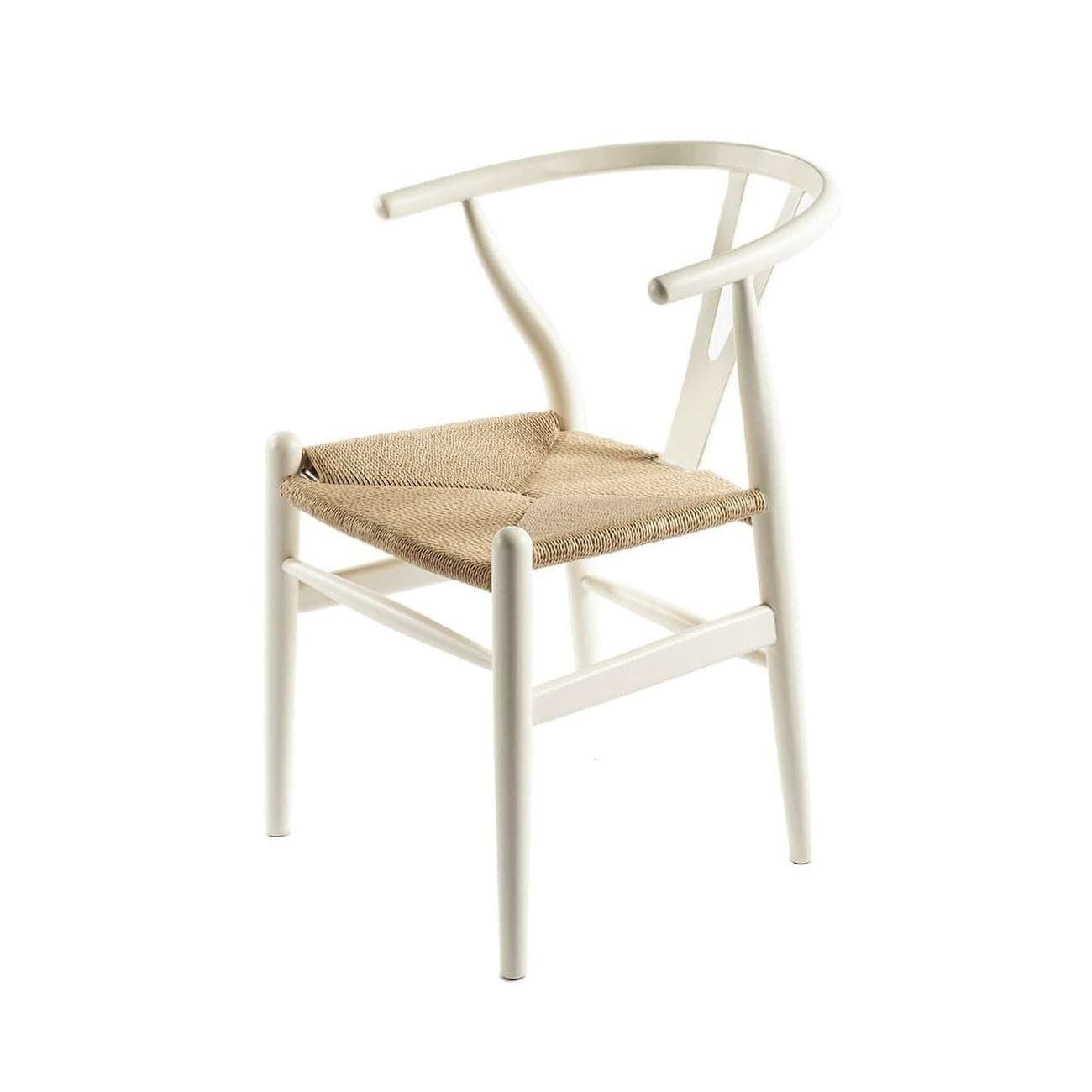 Mid-Century Modern Reproduction CH24 Wishbone Y Chair - White Inspired ...