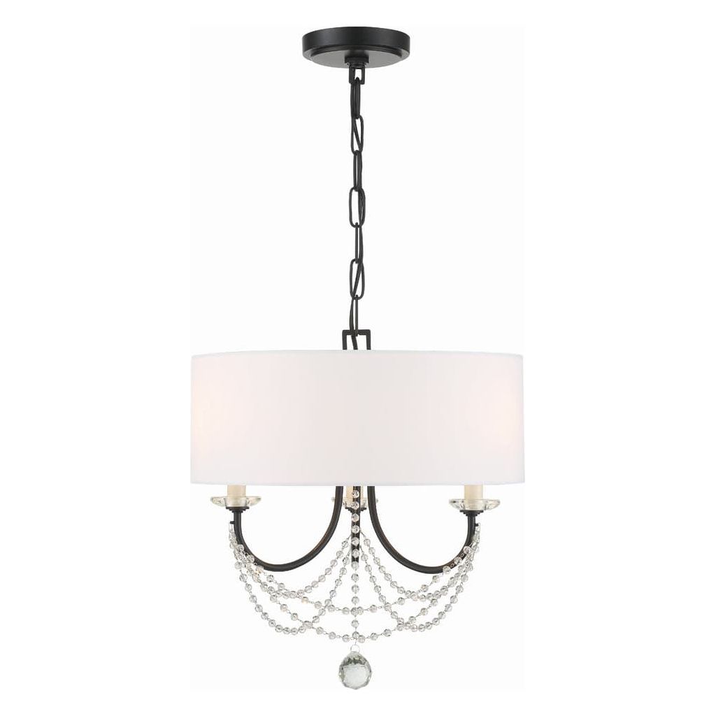 Delilah 3 Light Mini Chandelier-Crystorama Lighting Company-CRYSTO-DEL-90803-MK-ChandeliersMatte Black-2-France and Son