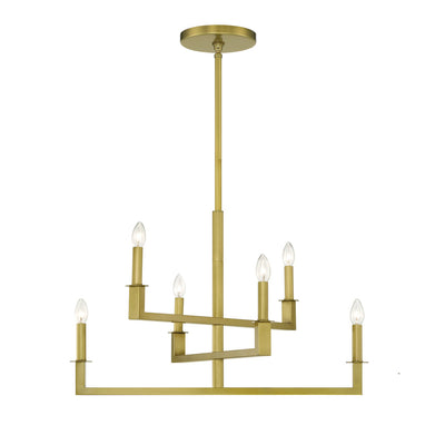 Dante 6 Light Chandelier-Crystorama Lighting Company-CRYSTO-DNT-6026-AG-Chandeliers-1-France and Son