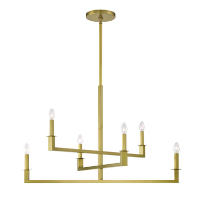 Dante 6 Light Chandelier-Crystorama Lighting Company-CRYSTO-DNT-6036-AG-Chandeliers-1-France and Son