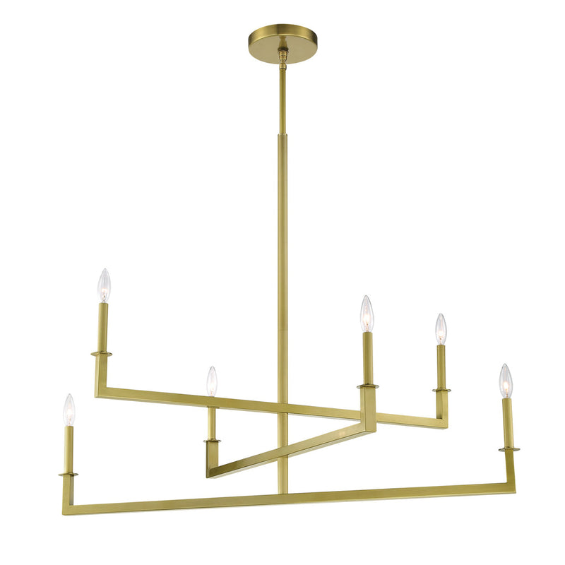 Dante 6 Light Chandelier-Crystorama Lighting Company-CRYSTO-DNT-6046-AG-Chandeliers-1-France and Son