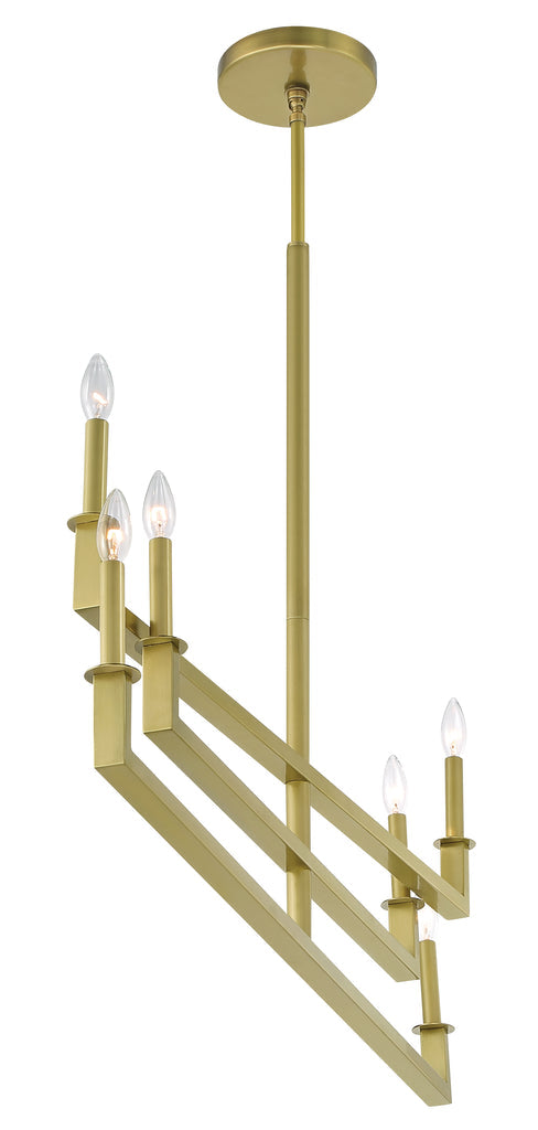 Dante 6 Light Chandelier-Crystorama Lighting Company-CRYSTO-DNT-6046-AG-Chandeliers-5-France and Son