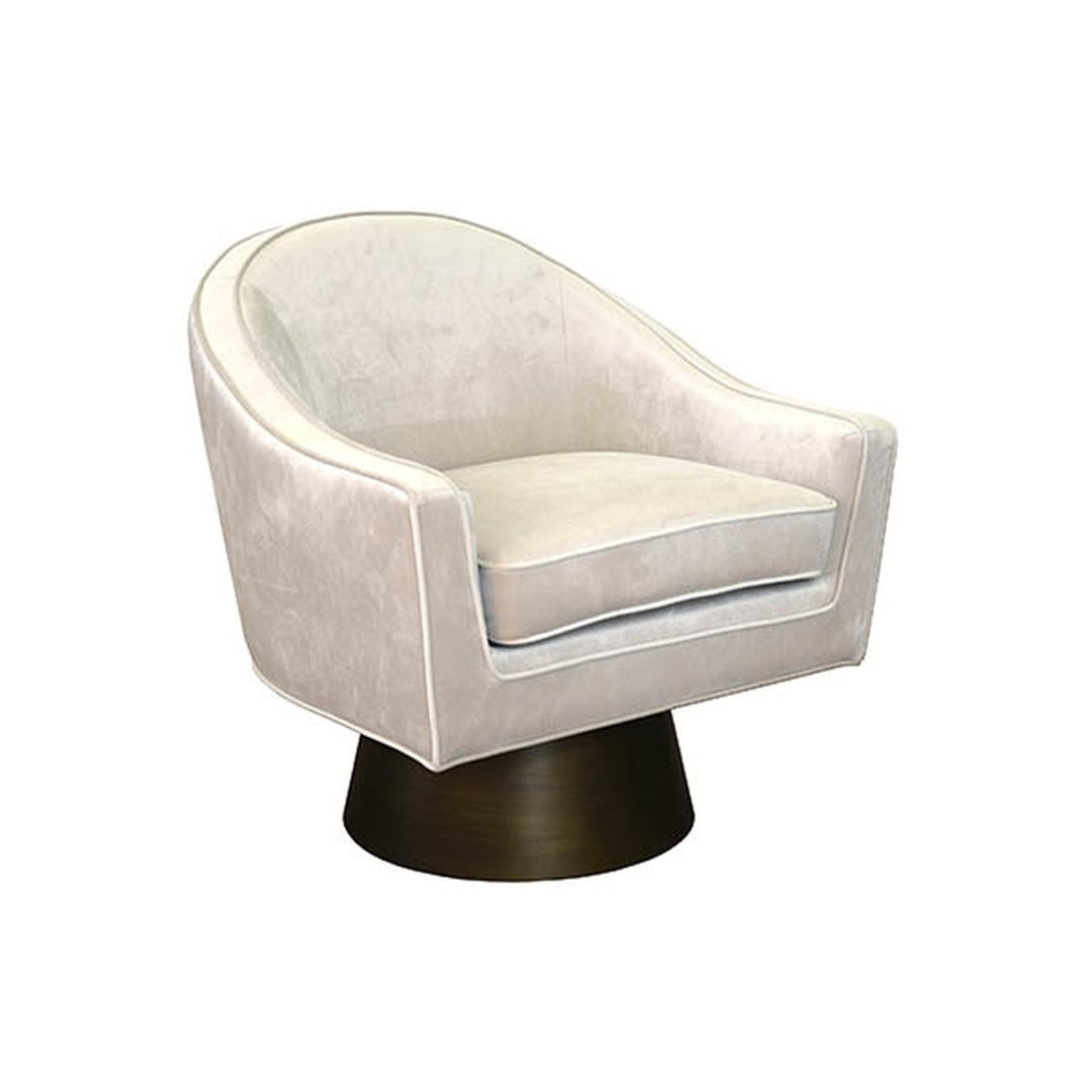 Dominic Modern Swivel Chair with Bronze Base-Worlds Away-WORLD-DOMINIC CML-Lounge ChairsCAMEL VELVET-10-France and Son