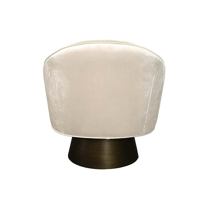 Dominic Modern Swivel Chair with Bronze Base-Worlds Away-WORLD-DOMINIC CML-Lounge ChairsCAMEL VELVET-12-France and Son