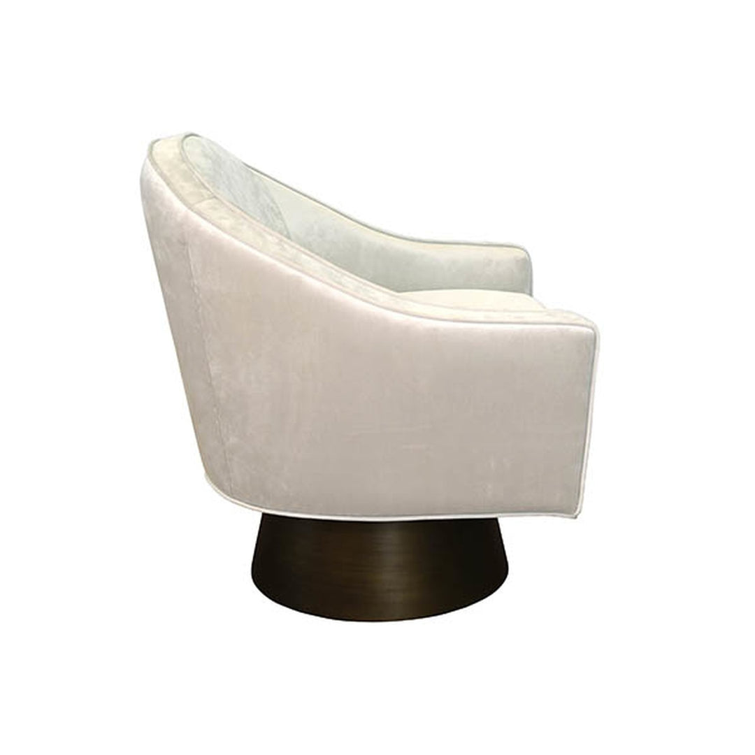 Dominic Modern Swivel Chair with Bronze Base-Worlds Away-WORLD-DOMINIC CML-Lounge ChairsCAMEL VELVET-11-France and Son