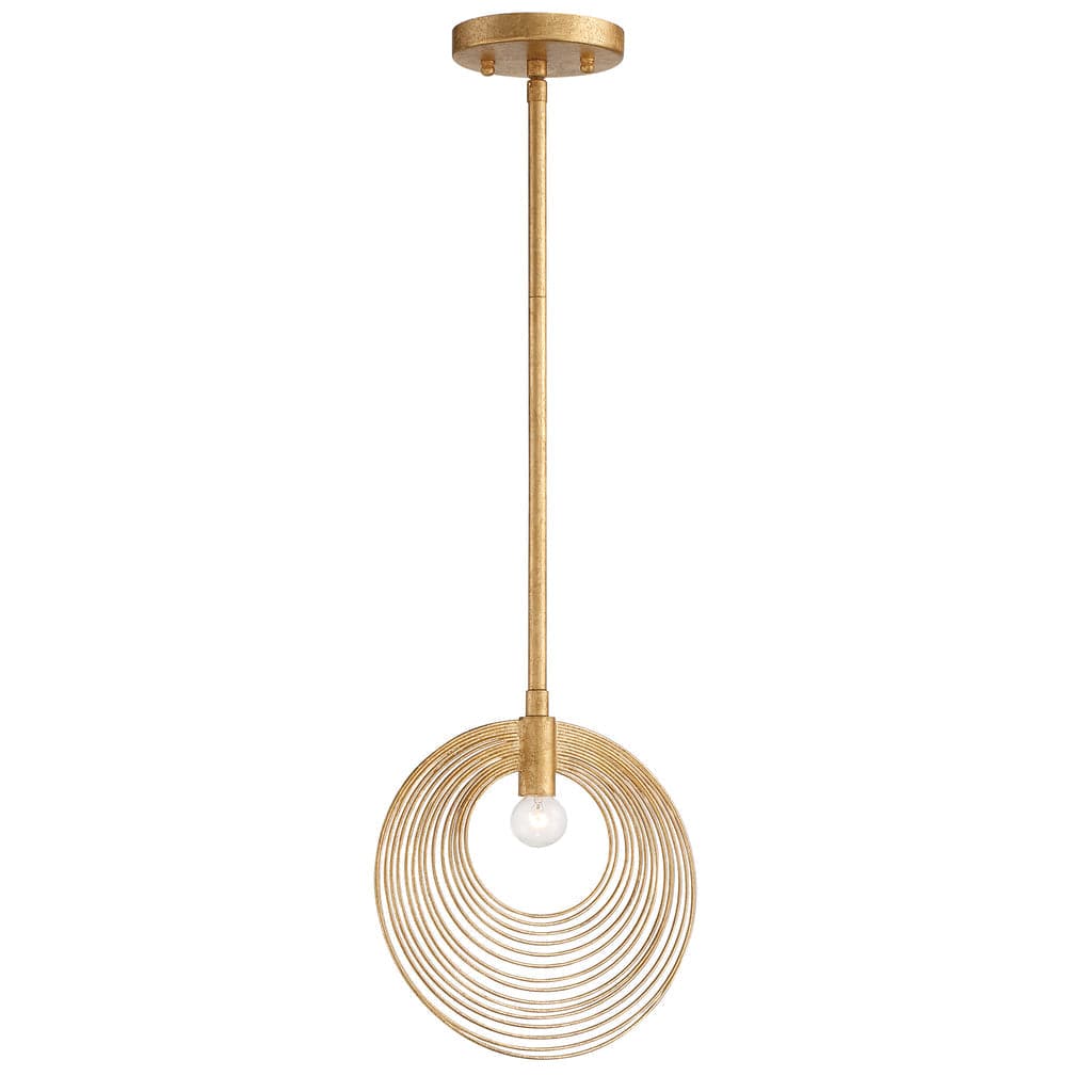 Doral 1 Light Pendant-Crystorama Lighting Company-CRYSTO-DOR-B7700-RG-PendantsRenaissance Gold-2-France and Son