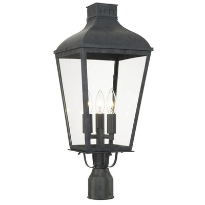 Dumont Outdoor 3 Light Post Mount-Crystorama Lighting Company-CRYSTO-DUM-9807-GE-Chandeliers-1-France and Son