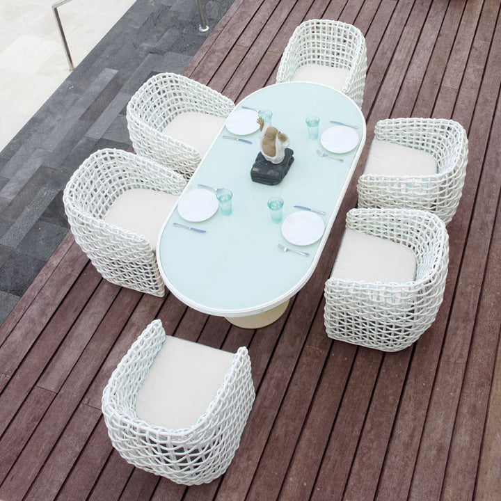 Dynasty Oval Dining Table by Skyline Design-Skyline Design-SKYLINE-22460-BM-Set-Outdoor Dining TablesBlack Mushroom-3-France and Son