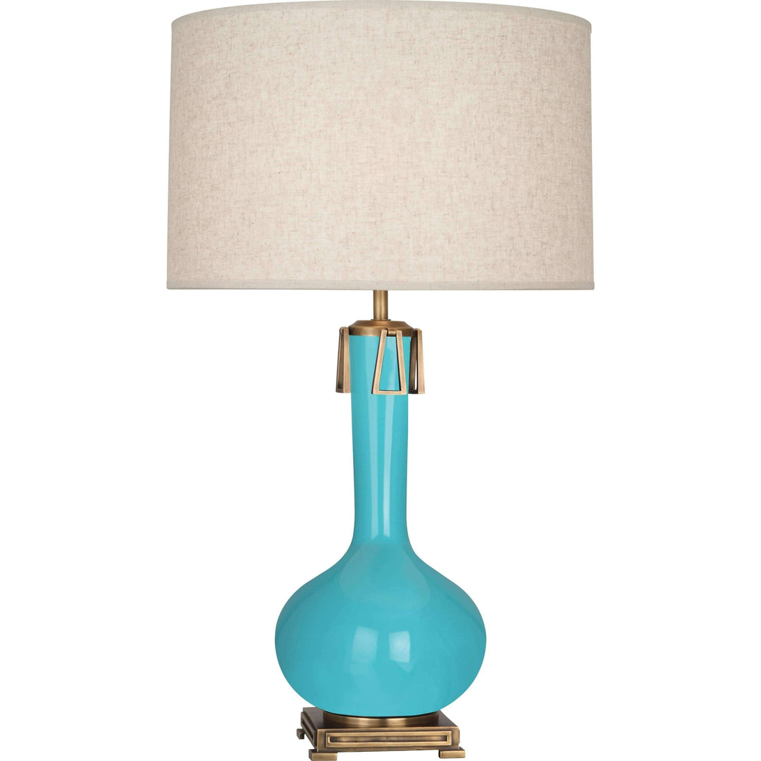 Athena Table Lamp-Robert Abbey Fine Lighting-ABBEY-EB992-Table LampsEgg Blue-12-France and Son