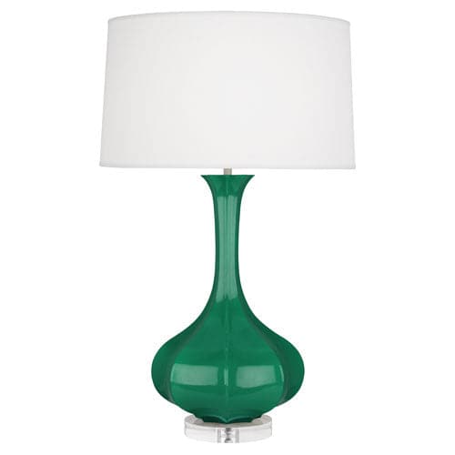 Pike Table Lamp - Lucite Base-Robert Abbey Fine Lighting-ABBEY-EG996-Table LampsEmerald-13-France and Son