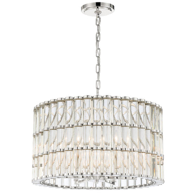 Libby Langdon For Crystorama Elliot 6 Light Chandelier-Crystorama Lighting Company-CRYSTO-ELL-B3006-PN-Chandeliers-6-France and Son