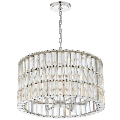 Libby Langdon For Crystorama Elliot 6 Light Chandelier-Crystorama Lighting Company-CRYSTO-ELL-B3006-PN-Chandeliers-4-France and Son