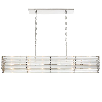 Libby Langdon For Crystorama Elliot 6 Light Linear Chandelier-Crystorama Lighting Company-CRYSTO-ELL-B3007-PN-Chandeliers-1-France and Son