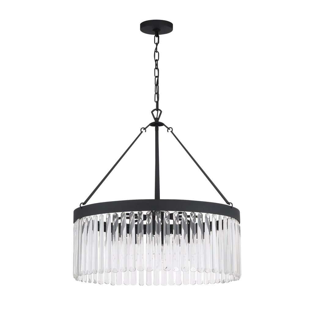 Emory 8 Light Chandelier-Crystorama Lighting Company-CRYSTO-EMO-5406-BF-ChandeliersBlack-4-France and Son