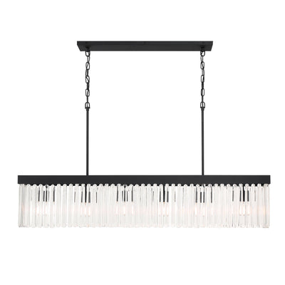 Emory 6 Light Linear Chandelier-Crystorama Lighting Company-CRYSTO-EMO-5407-BF-ChandeliersBlack-1-France and Son