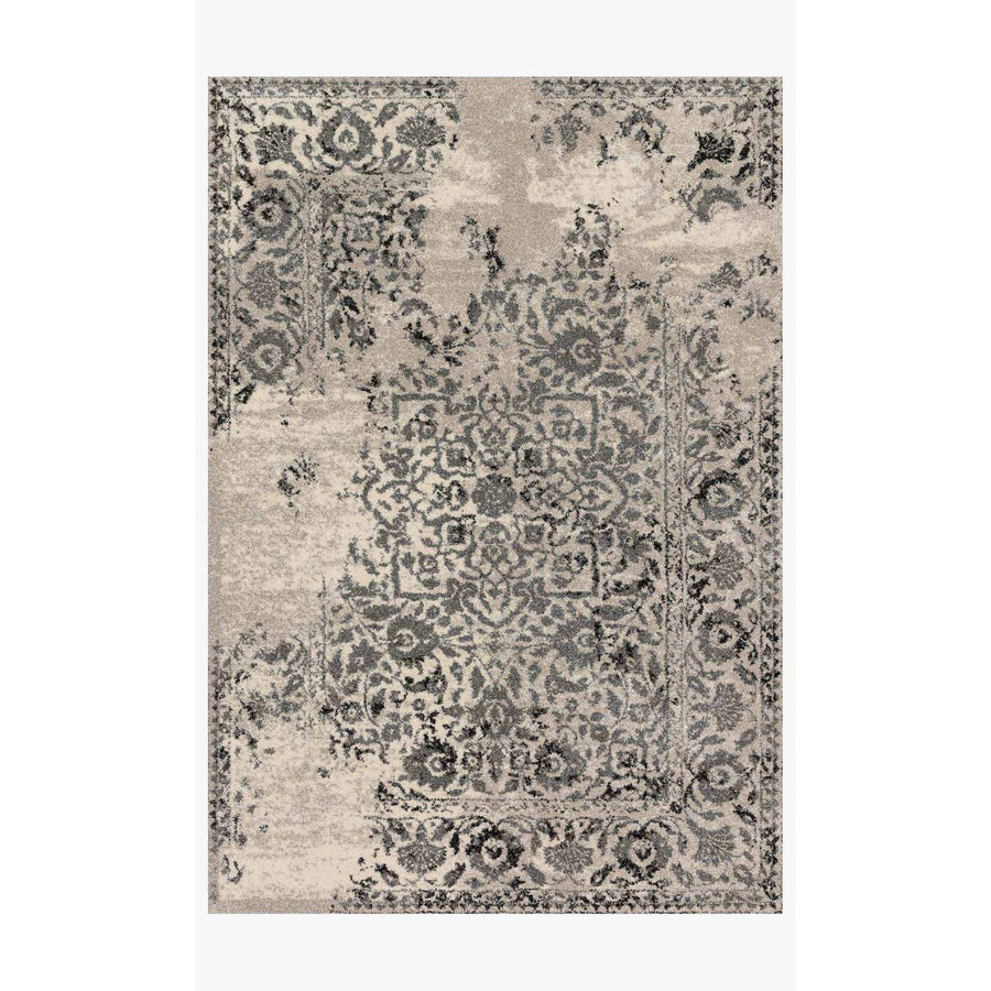 Emory EB-01 Ivory / Charcoal Area Rug-Loloi-LOLOI-EMOREB-01IVCC3A57-Rugs3'-10" x 5'-7"-1-France and Son