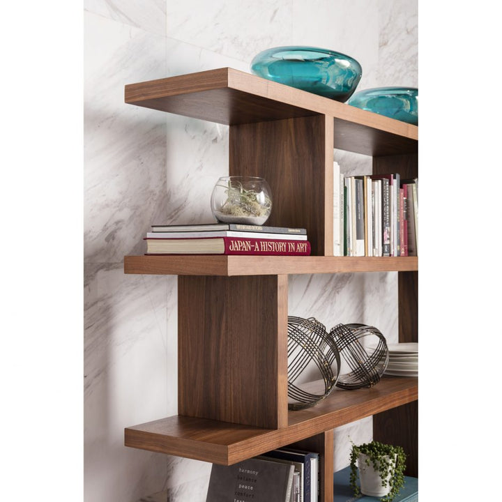 Miri Shelf Large Walnut-Moes-MOE-ER-1073-03-Bookcases & Cabinets-4-France and Son