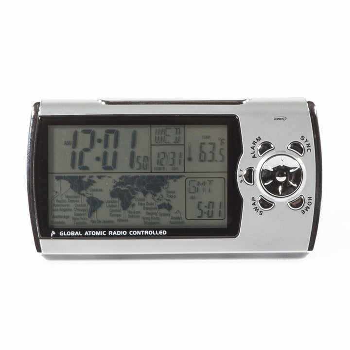 Portable Atomic Clock with Radio and Worldtime-France & Son-EX303SX-Clocks-4-France and Son