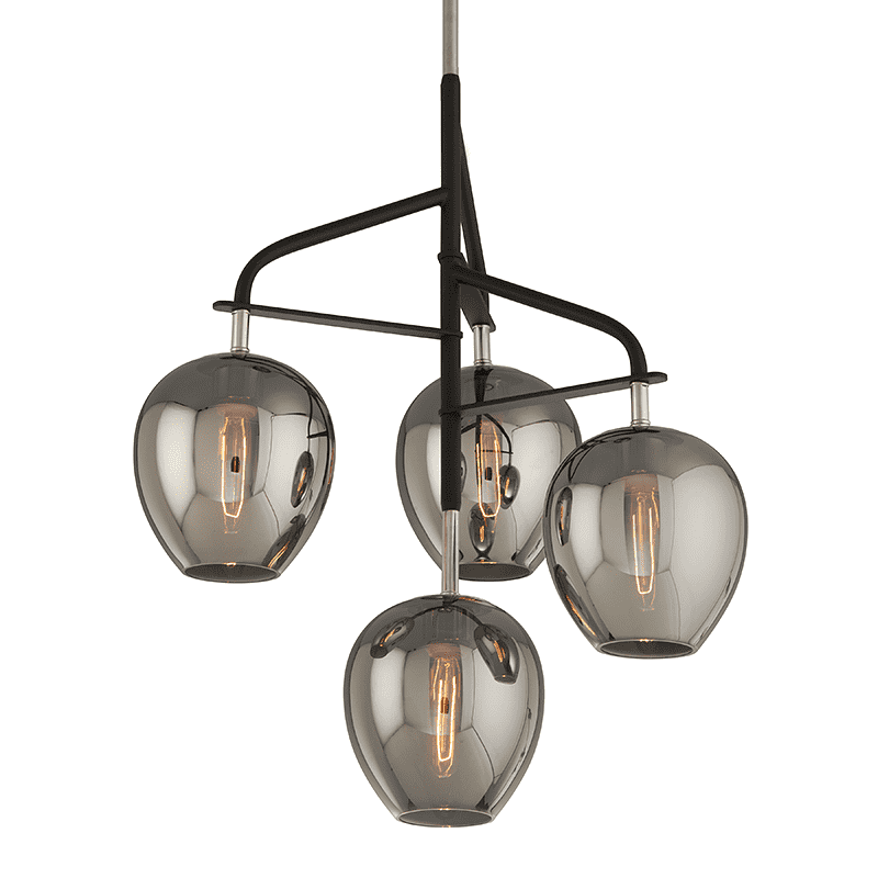 Odyssey 4Lt Pendant Carbide Black And Polished Nickel-Troy Lighting-TROY-F4295-PendantsSmall-2-France and Son