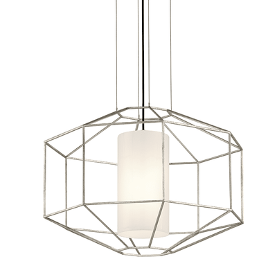 Silhouette 1Lt Pendant Large-Troy Lighting-TROY-F5256-PendantsSilver Leaf-2-France and Son